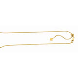 Sterling Silver  Yellow Finish Polished Adjustable Box Chain with Lobster Clasp