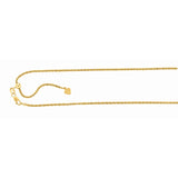 Silver 1.5Mm Adjustable Yellow Sparkle Chain