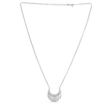 Sterling Silver 17in Diamond Cut/ Textured Necklace with Lobster Clasp