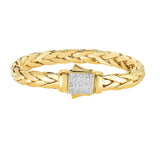 14K 8.5in Yellow Gold Polished Italian Cable Bracelet with Box Clasp