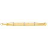 14K Gold .21Ct. Dia Woven Bracelet