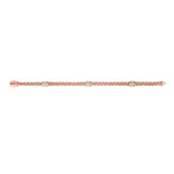 14K 7.5in Rose Gold Polished Italian Cable Bracelet with Box Clasp