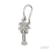 Palm Tree Diamond Fashion Earrings