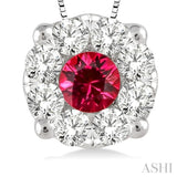 Lovebright Gemstone & Diamond Pendant