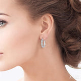 Infinity Shape Silver Diamond Fashion Earrings