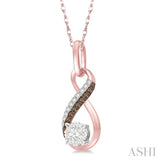 Infinity Shape Lovebright Champagne Diamond Pendant