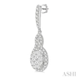 Oval Shape Lovebright Diamond Earrings