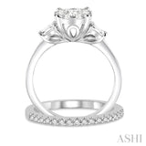 Oval Shape Lovebright Bridal Diamond Wedding Set