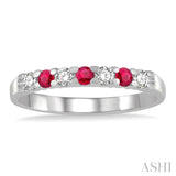 Gemstone & Diamond Wedding Band