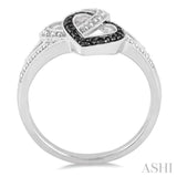 Heart Shape Silver Diamond Fashion Ring