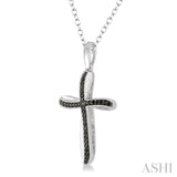 Silver Cross Diamond Pendant