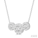 Lovebright Essential Three Stone Diamond Necklace