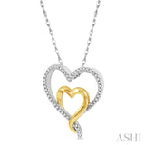 Double Heart Diamond Fashion Pendant