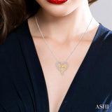 Double Heart Diamond Fashion Pendant