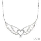 Angel Wings Heart Shape Diamond Necklace