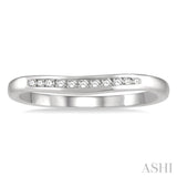 Diamond Curved Wedding Band