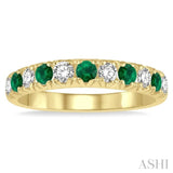 Gemstone & Diamond Wedding Band