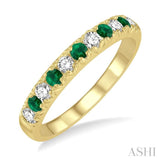 Gemstone & Diamond Wedding Band