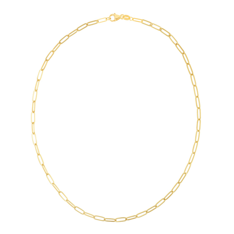 14K 3.5Mm Paperclip Chain