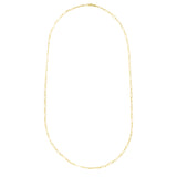 14K Alternating 2.8Mm Paperclip Link Chain