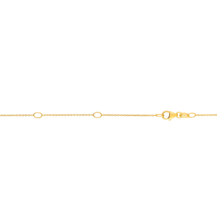 14K Gold 0.97Mm Double Extendable Cable Chain