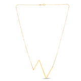14K Gold Large Initial Z Necklace
