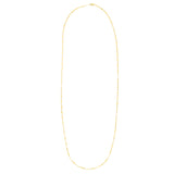 14K Gold Diamond Shape Mirror Chain