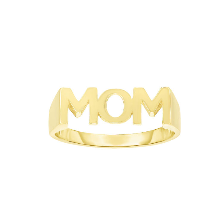 14K Gold "Mom" Ring
