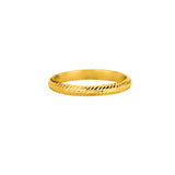 14K Gold Diamond Cut Wedding Band