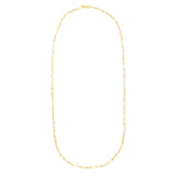 14K Pearl Paperclip Link Necklace