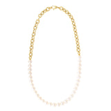 14K Pearl & 9.6Mm Rolo Combination Necklace