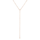 14K Gold .10Ct Diamond Y Necklace