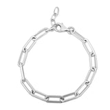 Silver Squared Paperclip Link 38" Necklace