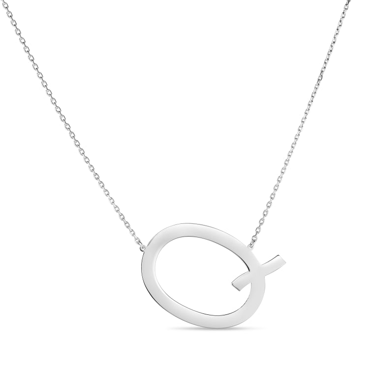 Silver Q Letter Necklace