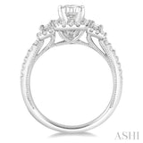 Past Present & Future Semi-Mount Diamond Engagement Ring