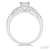 Oval Shape Lovebright Bridal Diamond Engagement Ring