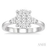 Oval Shape Lovebright Bridal Diamond Engagement Ring