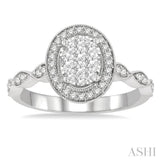 Oval Shape Lovebright Bridal Diamond Engagement Ring