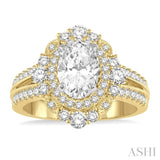 Oval Shape Semi-Mount Diamond Engagement Ring