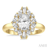 Oval Shape Semi-Mount Diamond Engagement Ring