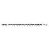 Silver 7.7Mm Men'S Gunmetal Anchor Chain  Necklace