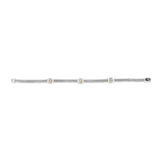 Woven Three Station Yellow Sapphire Bracelet