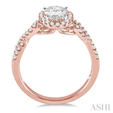 Oval Shape Semi-Mount Diamond Engagement Ring