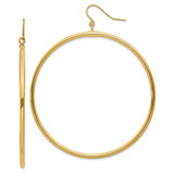 14k Tube Hoop Dangle Earrings